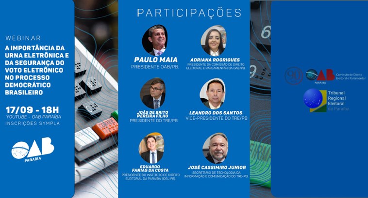 Webinar "A importância da Urna Eletrônica e da Segurança do Voto Eletrônico no Processo Democrát...