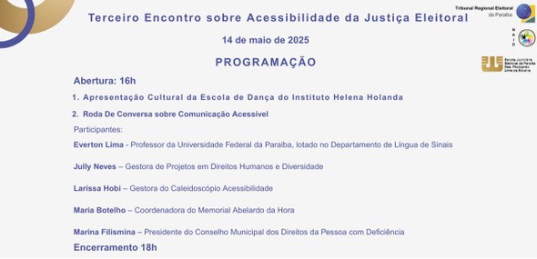 #PraTodosVerem: Card retangular com informações do evento.