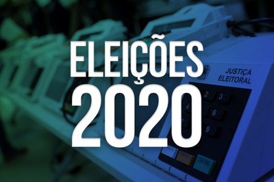 #PraCegoVer: Na fotografia aparece a frase “Eleições 2020” e como plano de fundo aparecem várias...