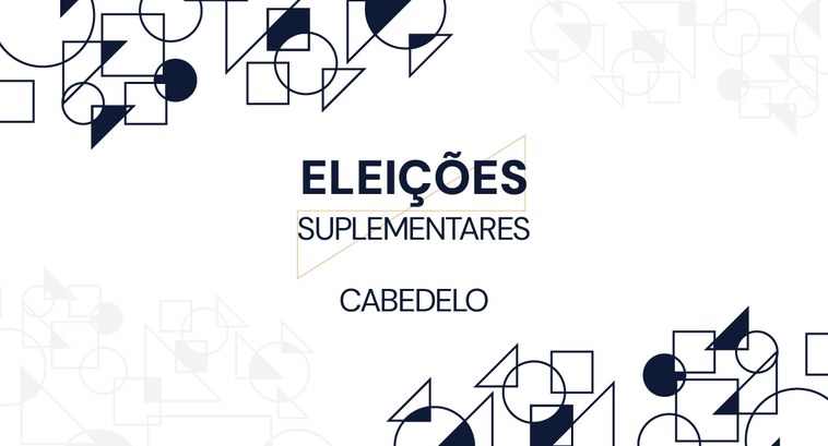 #PraTodosVerem: Banner oficial das Eleições Suplementares de Cabedelo.