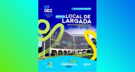 #PraTodosVerem: Na imagem aparece um cartaz de divulgação em tons de azul e verde, com a imagem ...