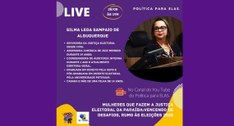 #PraCegoVer: Na imagem estão as informações da primeira live promovida pela COPFEM do Tribunal R...