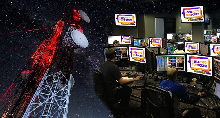 Eleições 2020: começou a propaganda eleitoral gratuita no Rádio e na TV #PraCegoVer: Na fotografia aparece torres de transmissão de emissoras de rádio e televisão e uma...