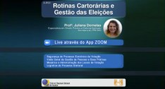 O curso “Rotinas Cartorárias e Gestão das Eleições” foi ministrado a distância, pelo aplicativo ...