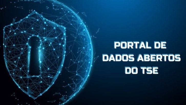 Portal de Dados Abertos do TSE garante acesso à informação e à transparência #PraTodosVerem: Na imagem aparece do lado esquerdo uma arte do planeta Terra com uma fechadura n...
