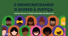 #PraCegoVer: Banner do Conselho Nacional de Justiça sobre o evento.