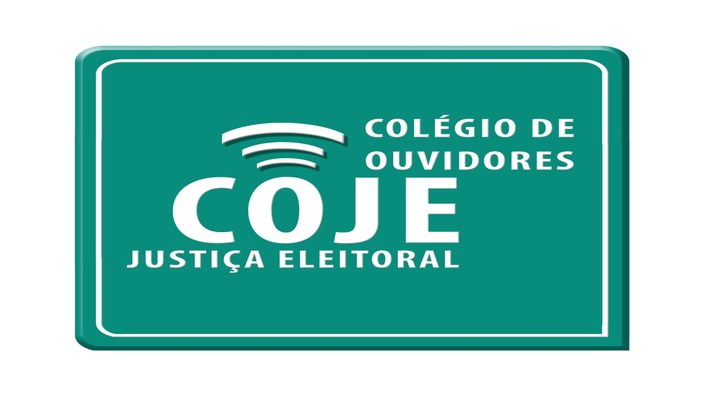 Saiba mais sobre o COJE #PraCegoVer: Na imagem aparece a logomarca do COJE onde se lê “Colégio de Ouvidores, COJE, Justi...