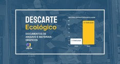 #PraTodosVerem: Card retangular com a expressão “Descarte Ecológico, Documentos de Arquivo e Mat...