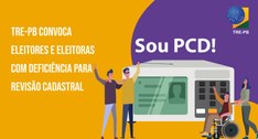 #PraTodosVerem: Na imagem aparece, à esquerda, a frase “TRE-PB convoca Eleitoras e Eleitores com...