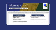 #PraTodosVerem: Na imagem aparece a capa do informativo TRE-PB.