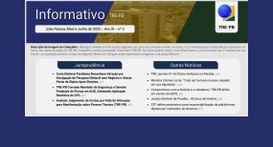 #PraTodosVerem: Na imagem aparece a capa do informativo TRE-PB.