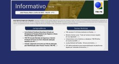 #PraTodosVerem: Na imagem aparece a capa do informativo TRE-PB.