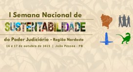 #PraTodosVerem: Na imagem aparece o cartaz de um evento. Ao centro, o texto "I Semana Nacional d...