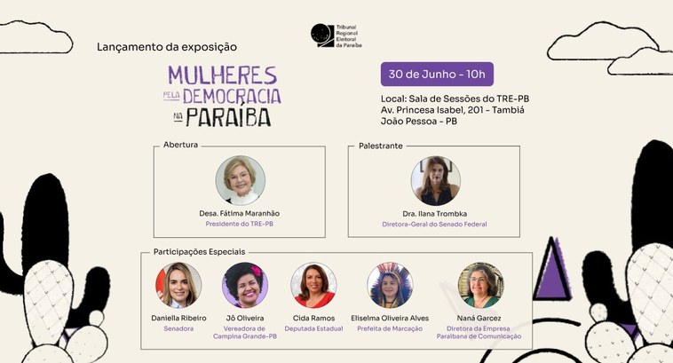 TRE-PB EXPOSIÇÃO MULHERES PELA DEMOCRACIA TRE-PB EXPOSIÇÃO MULHERES PELA DEMOCRACIA