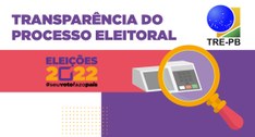 #PraTodosVerem: Na imagem aparece o desenho de uma urna eletrônica sendo analisada com uma lupa.