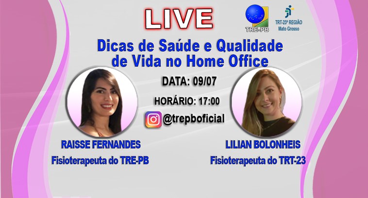 TRE-PB LIVE DICAS DE SAÚDE TRE-PB LIVE DICAS DE SAÚDE