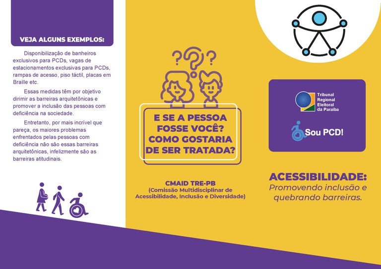 #PraTodosVerem: Na imagem aparece a capa e a contracapa do folder da campanha.
