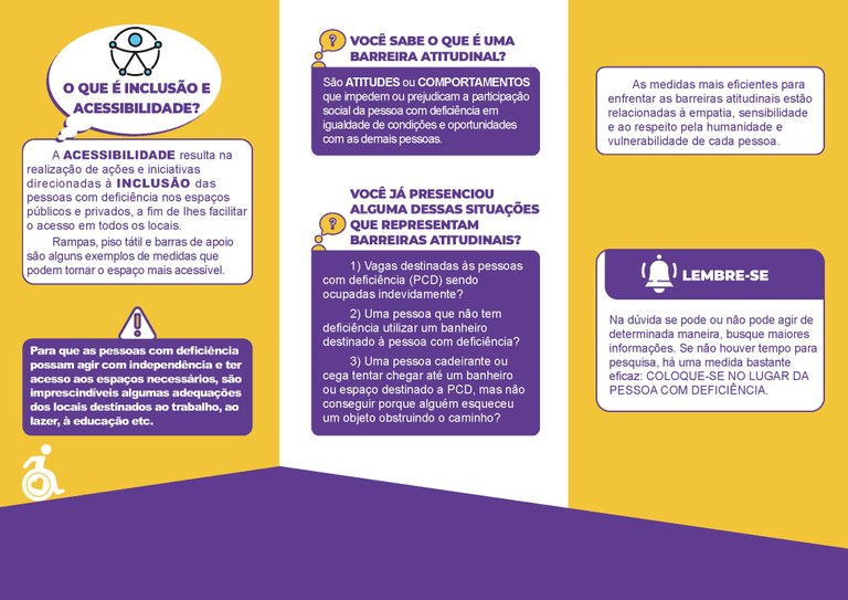 #PraTodosVerem: Na imagem aparece a capa e a contracapa do folder da campanha.