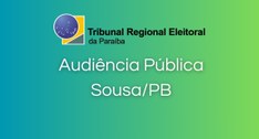 #PraTodosVerem: Card retangular com o logotipo do Tribunal Regional Eleitoral da Paraíba no cent...