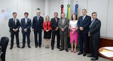 #PraCegoVer: Da esquerda para a direita: Arthur Fialho, Telson Ferreira, Carlos Padim, Michelini...