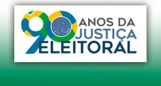 #ParaTodosVerem: Banner 90 anos da Justiça Eleitoral.